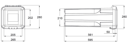 Daken LKW Feuerlöscherkasten Schutzbox inkl. 6 kg Feuerlöscher mit Plakette